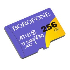 Карта памяти Borofone MicroSD 256 ГБ SDXC U3 Class10 100 МБ/с цена и информация | Карты памяти для фотоаппаратов, камер | pigu.lt