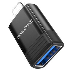 Адаптер Borofone BV18 ​​— Lightning to USB — черный цена и информация | Адаптеры, USB-разветвители | pigu.lt