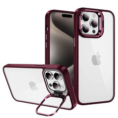 Чехол Tel Protect Kickstand + стекло камеры (объектив) для Iphone 12 бордовый цена и информация | Чехлы для телефонов | pigu.lt