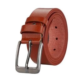 Кожаный ремень, красный, 120 см цена и информация | Мужские ремни | pigu.lt