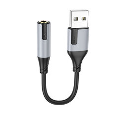 Borofone Adapter BV19 Creator Audio 2 in 1 - USB to 2xjack 3,5mm - black цена и информация | Адаптеры, USB-разветвители | pigu.lt