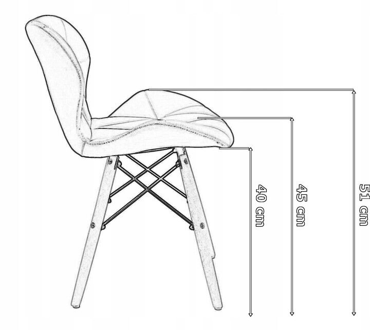 Kėdė eHockers Muret Velvet, žalia цена и информация | Virtuvės ir valgomojo kėdės | pigu.lt