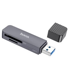 Картридер Hoco HB45 2-в-1 USB3.0, серый цена и информация | Адаптеры, USB-разветвители | pigu.lt