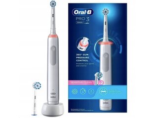 Oral-B Pro3 3000 White Sensi цена и информация | Электрические зубные щетки | pigu.lt