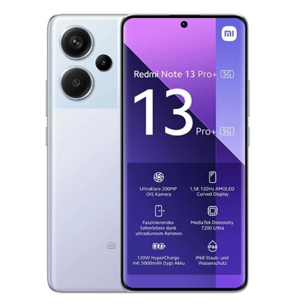 Xiaomi Redmi Note 13 Pro+ 5G 12/512GB Aurora Purple kaina ir informacija | Mobilieji telefonai | pigu.lt