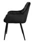 Kėdė Atlanta velvet, 85x44x45 cm, juoda цена и информация | Virtuvės ir valgomojo kėdės | pigu.lt