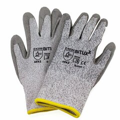Рабочие перчатки с покрытием против порезов, 10 шт. цена и информация | Pirštinės darbui sode M/25cm | pigu.lt