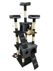 Kačių draskyklė, 170 cm, juoda kaina ir informacija | Draskyklės | pigu.lt