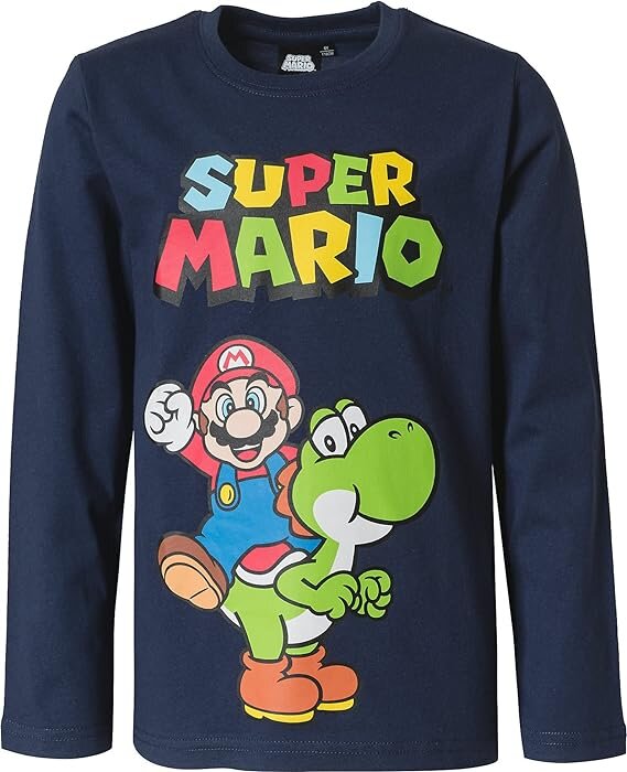 Super Mario marškinėliai vaikams, mėlyni kaina ir informacija | Marškinėliai berniukams | pigu.lt