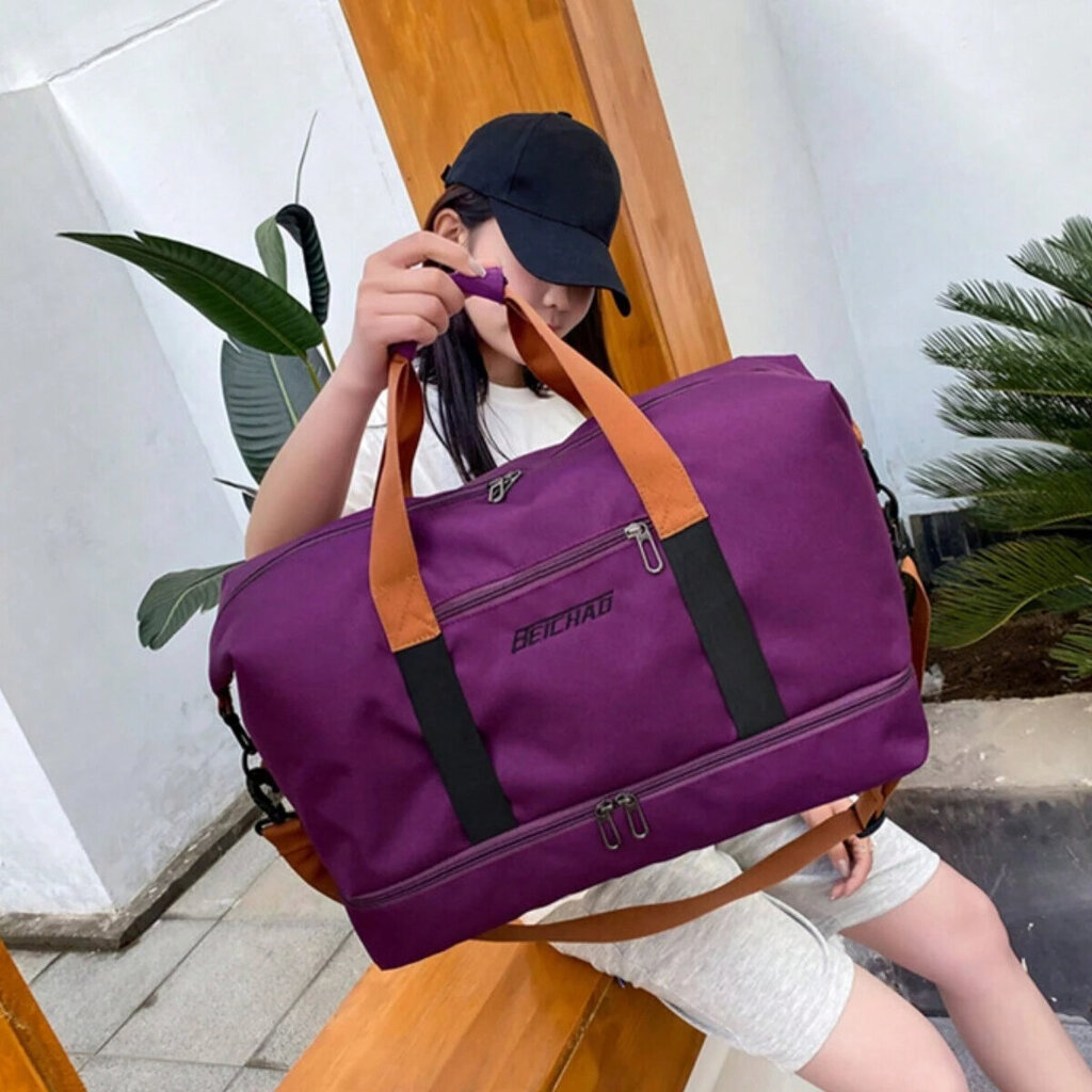 Kelioninis krepšys Beichao, violetinis kaina ir informacija | Lagaminai, kelioniniai krepšiai | pigu.lt