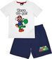 Super Mario komplektas vaikams, baltas/mėlynas kaina ir informacija | Pižamos, chalatai berniukams | pigu.lt