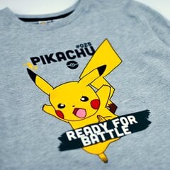 Pokemon marškinėliai vaikams Pikachu, pilki kaina ir informacija | Marškinėliai berniukams | pigu.lt