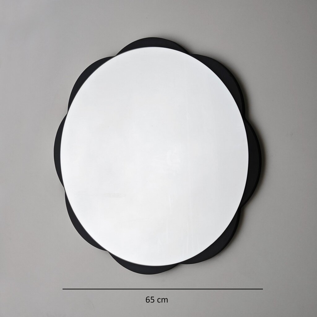 Veidrodis Asir, 65x65 cm, juodas цена и информация | Veidrodžiai | pigu.lt