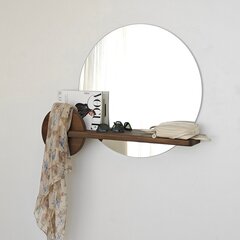Зеркало, Асир, 83х70 см, коричневое цена и информация | Зеркала | pigu.lt