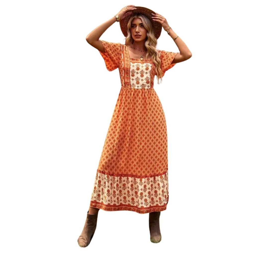 Suknelė moterims Ziyyoohy, oranžinė цена и информация | Suknelės | pigu.lt