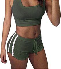 Женский спортивный костьюм Inlefen, зеленый цена и информация | Спортивная одежда для женщин | pigu.lt