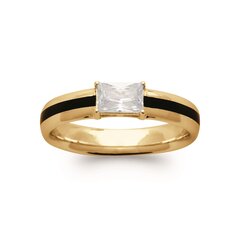 Кольцо с золотым покрытием 750° Mon tresor, 17 цена и информация | Кольцо | pigu.lt