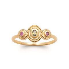 Кольцо с золотым покрытием 750° Mon tresor, 16.5 цена и информация | Кольца | pigu.lt