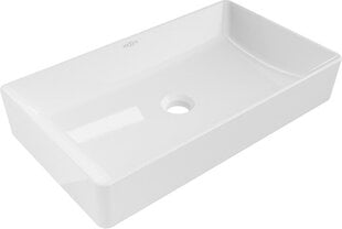 Keraminis stalviršio praustuvas Silla white 62x35,5x11,5 cm цена и информация | Раковины | pigu.lt