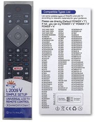 L2009V Универсальный пульт для Philips Smart TV цена и информация | Аксессуары для телевизоров и Smart TV | pigu.lt