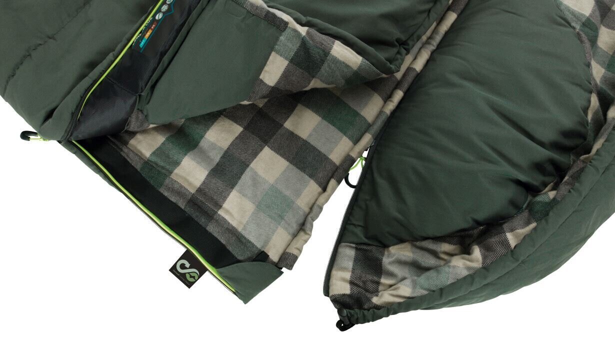 Miegmaišis Outwell Camper Lux Double, 235x150 cm, žalias kaina ir informacija | Miegmaišiai | pigu.lt