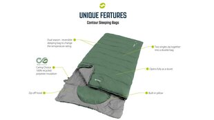 Спальный мешок Outwell Contour Lux, 220x85 см, красный цвет цена и информация | Спальные мешки | pigu.lt