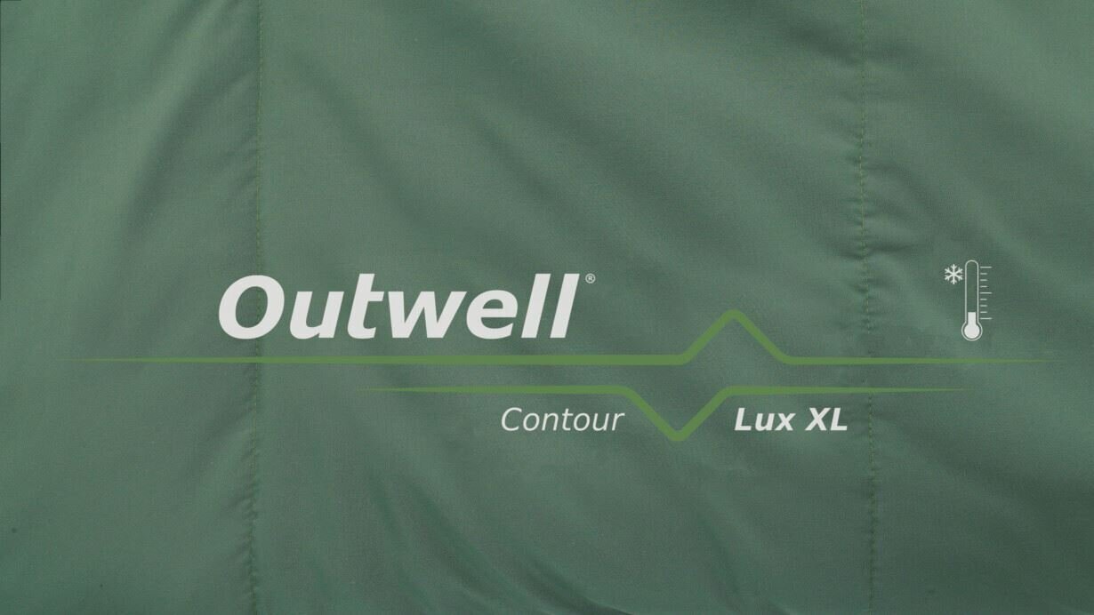Miegmaišis Outwell Contour Lux XL, 235x105 cm, žalias kaina ir informacija | Miegmaišiai | pigu.lt