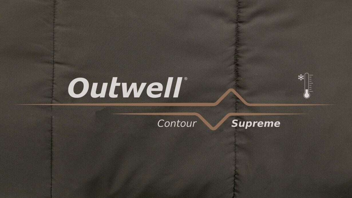 Miegmaišis Outwell Contour Supreme, 220x85 cm, rudas kaina ir informacija | Miegmaišiai | pigu.lt