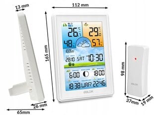 Метеостанция Baldr, с экраном, белая цена и информация | Метеорологические станции, термометры | pigu.lt