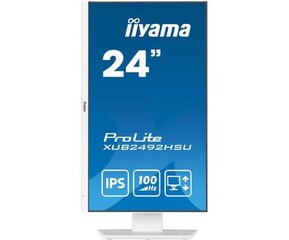 iiyama XUB2492HSU-W6 kompiuterio monitorius 60,5 cm (23.8") 1920 x 1080 pikseliai „Full HD“ LED Balta kaina ir informacija | Monitoriai | pigu.lt