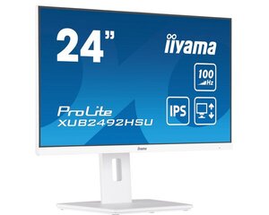 iiyama XUB2492HSU-W6 kompiuterio monitorius 60,5 cm (23.8") 1920 x 1080 pikseliai „Full HD“ LED Balta цена и информация | Мониторы | pigu.lt