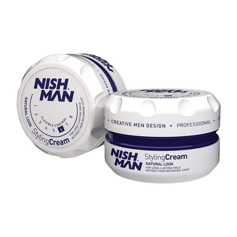 Plaukų formavimo kreminis vaškas Nishman Hair Styling Cream N.6 Extra Hold vyrams, 100 ml цена и информация | Plaukų formavimo priemonės | pigu.lt