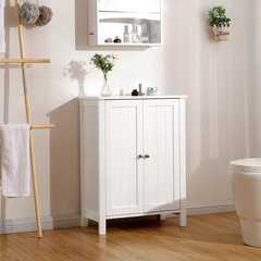 Шкаф для ванной подвесной, белый цена и информация | Шкафчики для ванной | pigu.lt