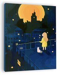 Картина по номерам Winder Arts "Ночной город", 40x50см цена и информация | Живопись по номерам | pigu.lt