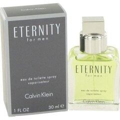 Мужская парфюмерия Eternity Calvin Klein EDT: Емкость - 30 ml цена и информация | Мужские духи | pigu.lt