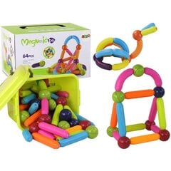 Magnetinis konstruktorius Lean Toys, 64 d. kaina ir informacija | Konstruktoriai ir kaladėlės | pigu.lt