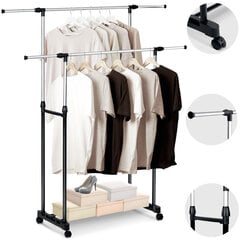 Вешалка для одежды, Massido, черный и серебристый цена и информация | Вешалки для одежды | pigu.lt