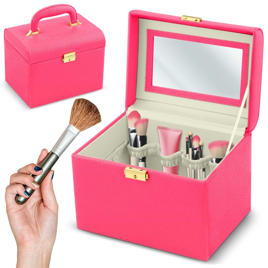 Kosmetikos lagaminas Massido MS602, rožinis цена и информация | Kosmetinės, veidrodėliai | pigu.lt