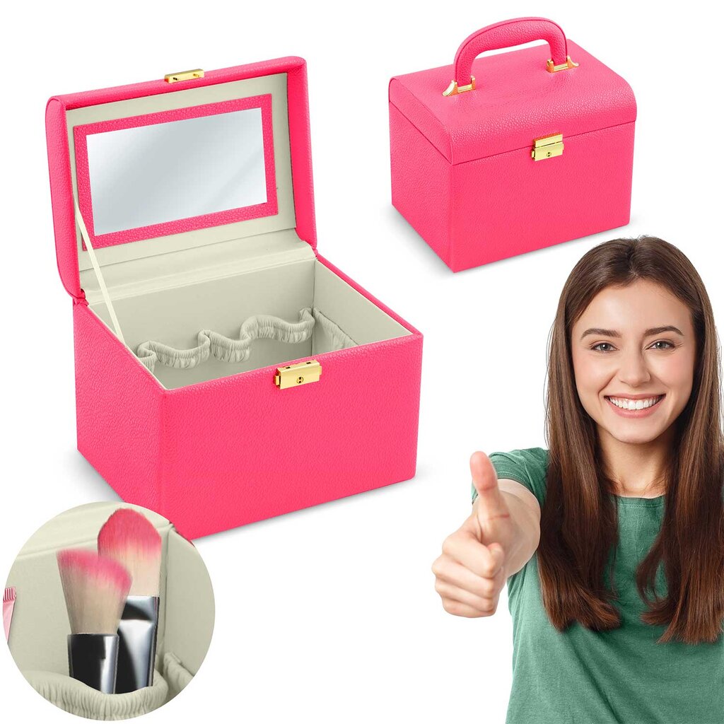 Kosmetikos lagaminas Massido MS602, rožinis цена и информация | Kosmetinės, veidrodėliai | pigu.lt