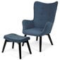 Fotelis su kojų atrama Sofotel ST045, mėlynas цена и информация | Svetainės foteliai | pigu.lt