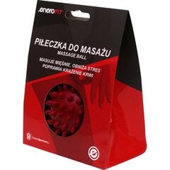 Masažinis kamuolys Enero Fit, 7cm, raudonas kaina ir informacija | Masažo reikmenys | pigu.lt