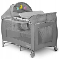 Kelioninė lovytė 125x65x78cm, pilka kaina ir informacija | Kūdikių lovytės | pigu.lt