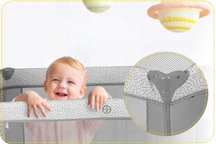 Kelioninė lovytė 125x65x78cm, pilka kaina ir informacija | Kūdikių lovytės | pigu.lt