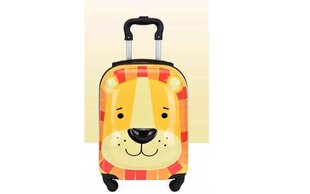 Детский дорожный чемодан, 3D лев, 30л. цена и информация | Чемоданы, дорожные сумки  | pigu.lt