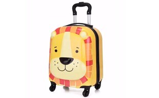 Детский дорожный чемодан, 3D лев, 30л. цена и информация | Чемоданы, дорожные сумки  | pigu.lt