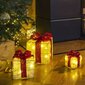 Prekė su pažeista pakuote. Šviečiančios kalėdinės dekoracijos Dovanų dėžutės, 3 vnt kaina ir informacija | Dovanos, šventinės atributikos prekės su pažeista pakuote | pigu.lt