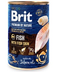 Brit Premium by Nature с рыбьей кожей, 400 г цена и информация | Консервы для собак | pigu.lt