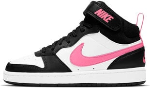 Nike Обувь Court Borough Mid 2 White Black Pink CD7782 005 CD7782 005/4.5 цена и информация | Детская спортивная обувь | pigu.lt