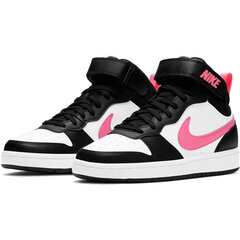 Nike Обувь Court Borough Mid 2 White Black Pink CD7782 005 CD7782 005/4.5 цена и информация | Детская спортивная обувь | pigu.lt