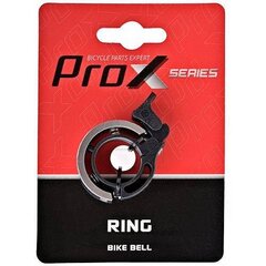 Dviračio skambutis ProX Ring S03 Alu, juodas цена и информация | Звонки, сигналы на велосипед | pigu.lt